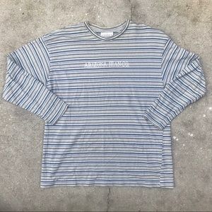 🚨SOLD🚨 ARIZONA JEAN CO Striped Spellout L/S
